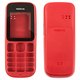 Корпус для Nokia 101, High Copy, червоний, передня і задня панель