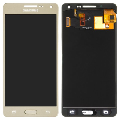 Дисплей для Samsung A500 Galaxy A5, золотистый, с регулировкой яркости, Best copy, без рамки, Сopy, TFT 