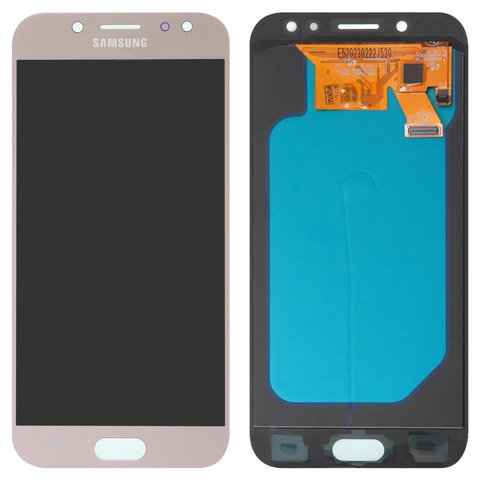 Дисплей для Samsung J530 Galaxy J5 2017 , золотистый, без рамки, High Copy, с широким ободком, OLED 