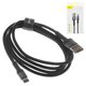 USB кабель Baseus Cafule, USB тип-A, Lightning, 100 см, 2,4 А, чорний, #CALKLF-GG1