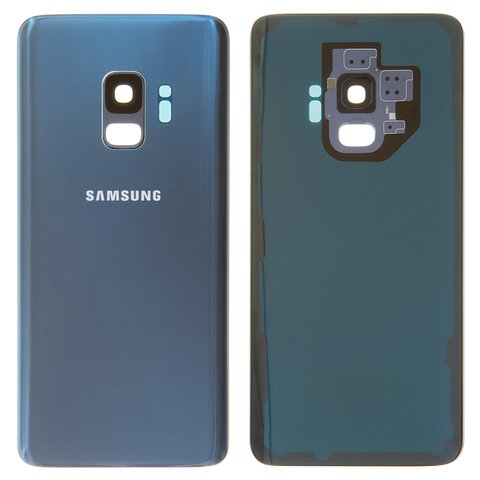 Задняя панель корпуса для Samsung G960F Galaxy S9, синяя, со стеклом камеры, полная, Original PRC , coral blue