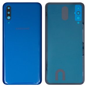 Задняя панель корпуса для Samsung A505F DS Galaxy A50, синяя, со стеклом камеры