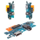 Шлейф для Samsung M205F/DS Galaxy M20, конектора навушників, конектора зарядки, з мікрофоном, High Copy, плата зарядки