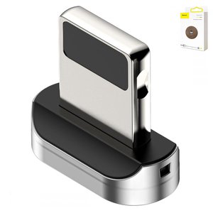 Адаптер Baseus Zinc Magnetic, магнітний, Lightning, чорний, #CALXC E
