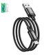 USB кабель Hoco X89, USB тип-A, micro-USB тип-B, 100 см, 2,4 А, чорний, #6931474784346