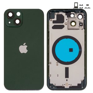 Корпус для iPhone 13, зелений, з тримачем SIM карти, з боковими кнопками