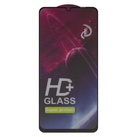 Защитное стекло All Spares для Samsung A057 Galaxy A05s, совместимо с чехлом, Full Glue, черный, cлой клея нанесен по всей поверхности