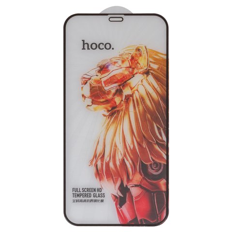 Захисне скло Hoco G9 для Apple iPhone 12, iPhone 12 Pro, Full Glue, без упаковки , чорний, шар клею нанесений по всій поверхні