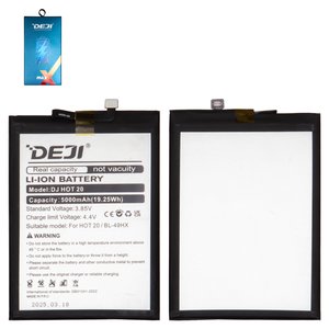 Акумулятор Deji BL 49HX для Infinix Hot 20 5G X666 , Li ion, 3,85 B, 5000 мАг