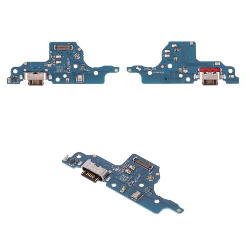 Шлейф для Motorola Moto E15, Moto G05, Moto G15, Moto G15 Power, конектора зарядки, з компонентами, High Copy, плата зарядки