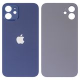 Задняя панель корпуса для iPhone 12, синяя, не нужно снимать стекло камеры, Original (PRC), big hole