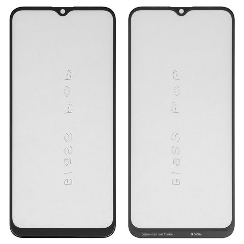 Стекло корпуса G+OCA PRO для Tecno Spark 6 Go KE5, KE5J , Spark Go 2020 ; Infinix Hot 10 Lite, с OCA пленкой, черное