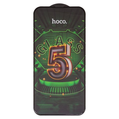 Защитное стекло Hoco G12 для Apple iPhone 13 Pro Max, iPhone 14 Plus, 5D Full Glue, без упаковки , черный