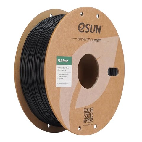 Филамент для 3D принтера eSUN PLA Basic Black, 1 кг