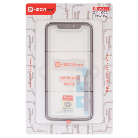 Сенсорный экран G+OCA PRO для iPhone 11, с ОСА пленкой, черный, без микросхемы