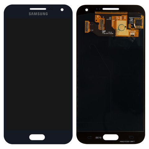 LCD compatible with Samsung E500 Galaxy E5; Samsung, dark blue, without frame, original change glass 