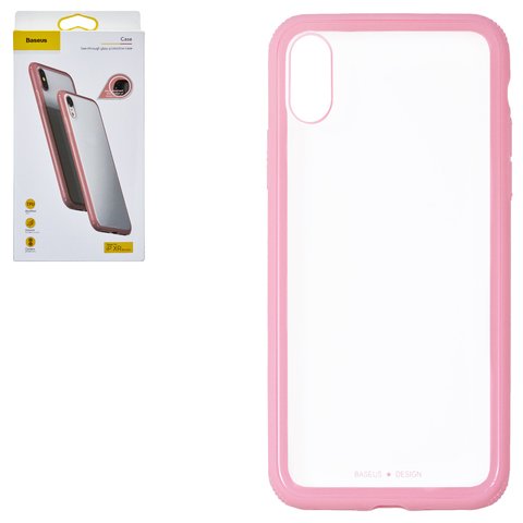 Funda Baseus puede usarse con iPhone XR, rosado, transparente, plástico, #WIAPIPH61 YS04