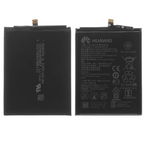 Batería HB446486ECW puede usarse con Huawei P Smart Z, Li Polymer, 3.82 V, 3900 mAh, Original PRC , HLK AL10 HLK TL10 HLK L41 HLK L42 STK LX1