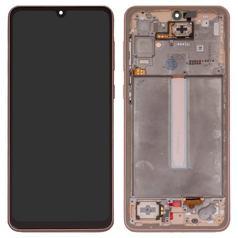 Pantalla LCD puede usarse con Samsung A336 Galaxy A33 5G, rosado, con marco, Original PRC , peach