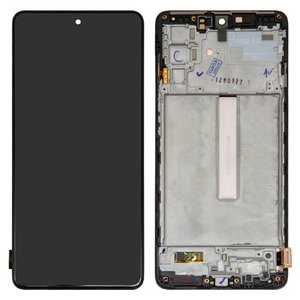 Pantalla LCD puede usarse con Samsung M526 Galaxy M52, negro, con marco, Original PRC 