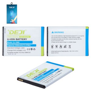 Battery Deji G006 compatible with General Mobile GM 8 Go, GM 9 Go, Li ion, 3.85 V, 3500 mAh 