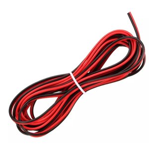 Wire In Silicone Insulation 2x26AWG, 0,16 мм², 1 m, red, black, UL3135 
