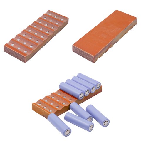 Sujetador de baterías 21700 para soldadura por puntos, 1x8, magnético