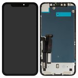 LCD compatible with iPhone XR, (black, with frame, Original (PRC), NEW, LG version)
