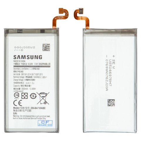 Battery EB BA730ABE compatible with Samsung A730 Galaxy A8+ 2018 , Li ion, 3.85 V, 3500 mAh, Original PRC  
