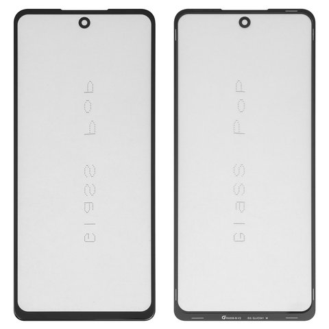 Housing Glass G+OCA PRO compatible with Tecno Pova 5 LH7n , Pova 5 Pro LH8n , Spark 10 Pro; Infinix Hot 30, Note 30 X6833, X6716 , with OCA film, black 