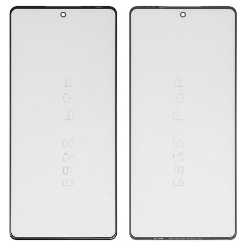 Housing Glass G+OCA PRO compatible with Tecno Pova 6 LI7 , Pova 6 Pro LI9 , with OCA film, black 