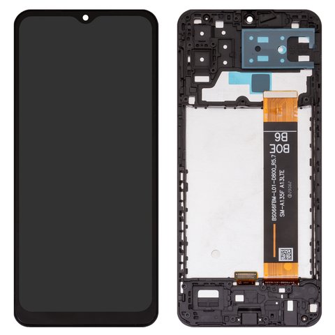 LCD compatible with Samsung A135 Galaxy A13, M135 Galaxy M13, black, with frame, High Copy, BS066FBM L01 D800_R5.7 