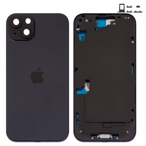 Carcasa puede usarse con iPhone 15 Plus, negro, con botones laterales,  con sujetador de tarjeta SIM, Original PRC , EU version