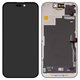 Дисплей для iPhone 15 Pro, черный, с рамкой, HC, без ошибки, (OLED), DD-OLED OEM soft, 120Hz, diagnosable