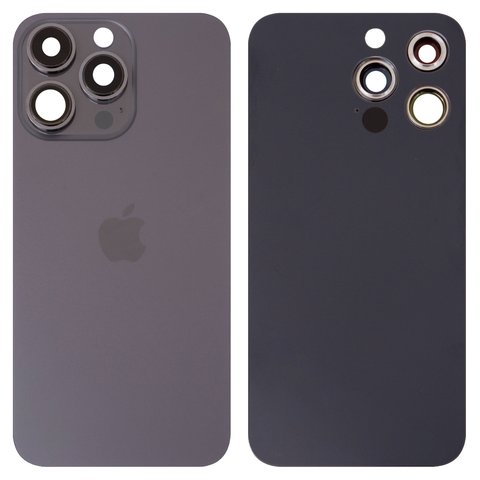 Housing Back Cover compatible with iPhone 13 Pro, gray, with camera lens, Graphite, small hole 