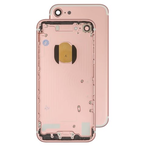 Housing compatible with Apple iPhone 7, pink, with SIM card holders, with side buttons 