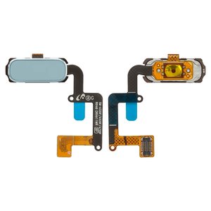 Flat Cable compatible with Samsung A320F Galaxy A3 2017 , A320Y Galaxy A3 2017 , A520F Galaxy A5 2017 , menu button, blue 