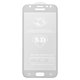 Tempered Glass Screen Protector All Spares compatible with Samsung J330 Galaxy J3 (2017), (5D Full Glue, white, the layer of glue is applied to the entire surface of the glass)