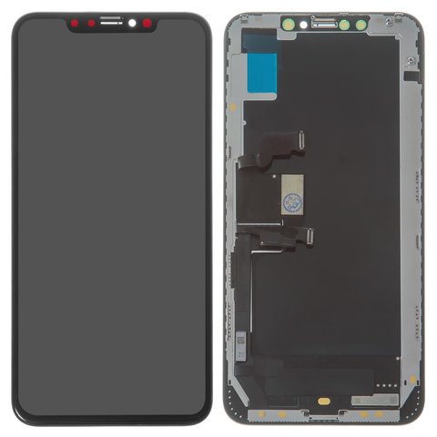 LCD compatible with iPhone XS Max, (black, with frame, HC, (OLED), GX OEM  hard) - GsmServer