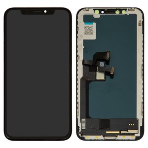 LCD compatible with iPhone X, black, with frame, HC, OLED , GW 