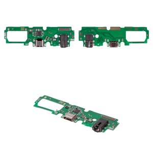 Flat Cable compatible with Vivo Y20 2020 , headphone connector, charge connector, with microphone, with components, High Copy, charging board 