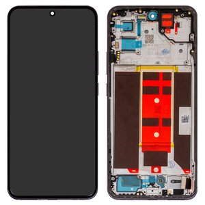 LCD compatible with Oppo Reno12 Pro CPH2629 , black, with frame, Original PRC , space brown 