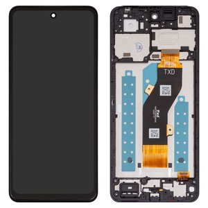 LCD compatible with ZTE Blade V60 Design, Nubia V60 Design, black, with frame, High Copy, Z2350  
