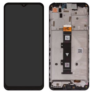 LCD compatible with Motorola Moto G10 Power, black, with frame, Original PRC  