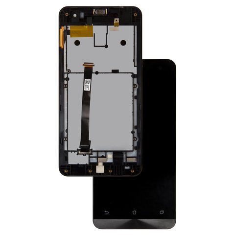 Pantalla LCD puede usarse con Asus ZenFone 5 A500CG , ZenFone 5 A500KL , ZenFone 5 A501CG , negro, con marco