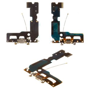 Cable flex puede usarse con iPhone 7 Plus, del conector de carga, del conector de auriculares, blanco, con componentes, AAA