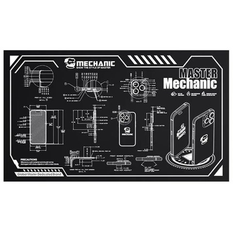 Alfombrilla aislante Mechanic V78, resistente al calor, resistente a las manchas, 600 mm, 350 mm