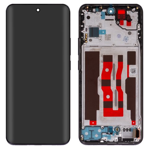 Pantalla LCD puede usarse con Oppo Reno12 CPH2625 , negro, con marco, Original PRC , matte brown