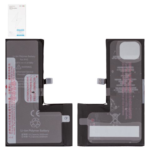 Batería JCID puede usarse con Apple iPhone XS, Li Polymer, 3.81 V, 3020 mAh, mayor capacidad, high capacity