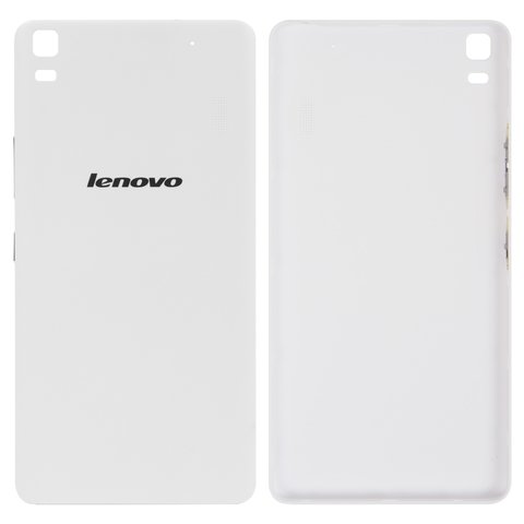Задня панель корпуса для Lenovo A7000, K3 Note K50 T5 , біла, з боковою кнопкою
